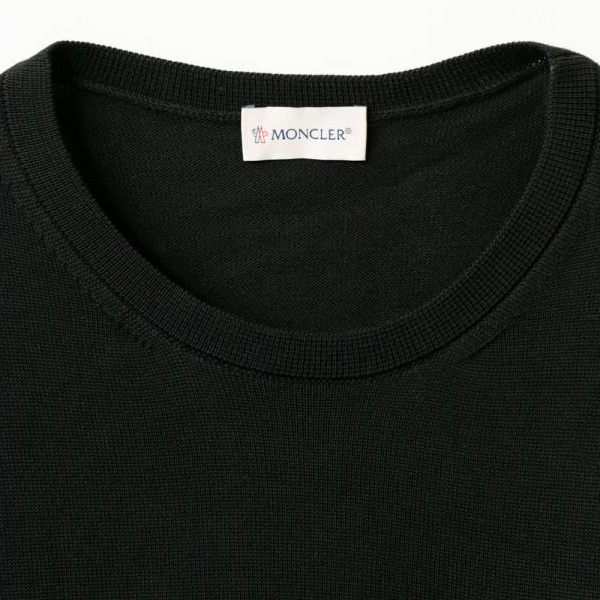 送料無料 39 MONCLER モンクレール 9C00017 M1367 ブラック クルーネック ニット セーター size M
