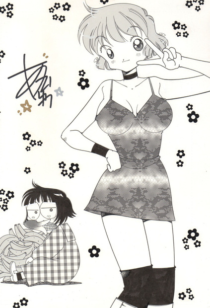 あさいもとゆき・浅井裕・スロギャル玉ちゃん　扉絵★原画・直筆・イラスト・サイン