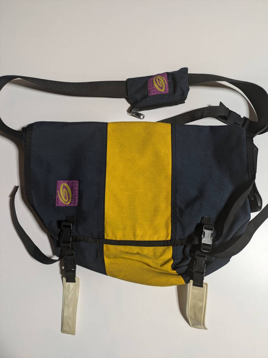 timbuk2 ティンバック2 レア 貴重 メッセンジャーバッグ リフレクター&ポーチ付き 当時物 年代物 90s 90's 旧タグ 紺黄