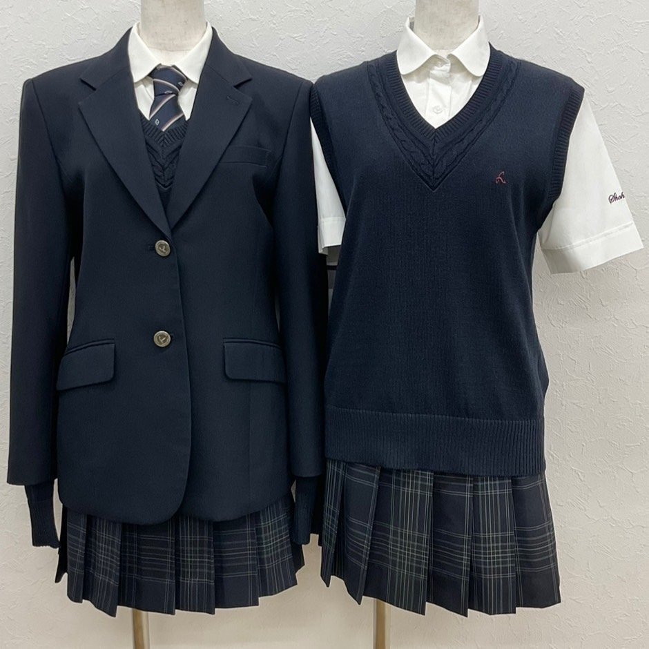 新品本物 U1235/S1440(中古)東京都 /ブレザー:160A 8点 日野台高校 学生服