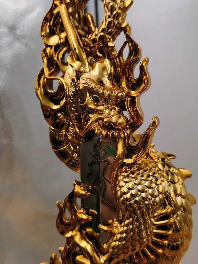 龍神剣 仏教美術　不動明王 倶利伽羅剣　龍　密教法具 Amazon.co.jp: 密教法具 寺院仏具極上品 彩色倶利伽羅龍王 不動