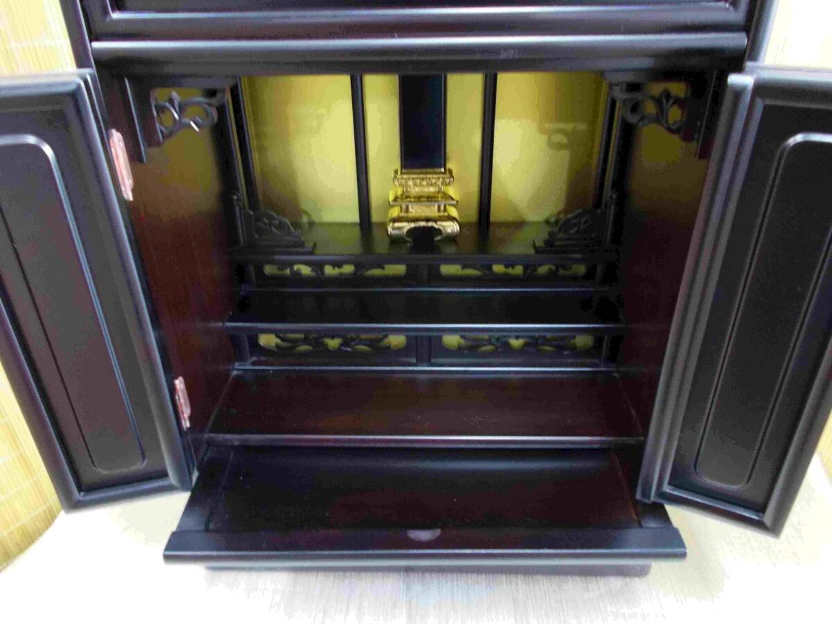 上置仏壇 仏壇 ポプラ材突板仕様 巾44×高さ56cm 強化紙(印刷した 上置仏壇 仏壇 ポプラ材突板仕様 巾44×高さ56cm 強化紙(印刷した