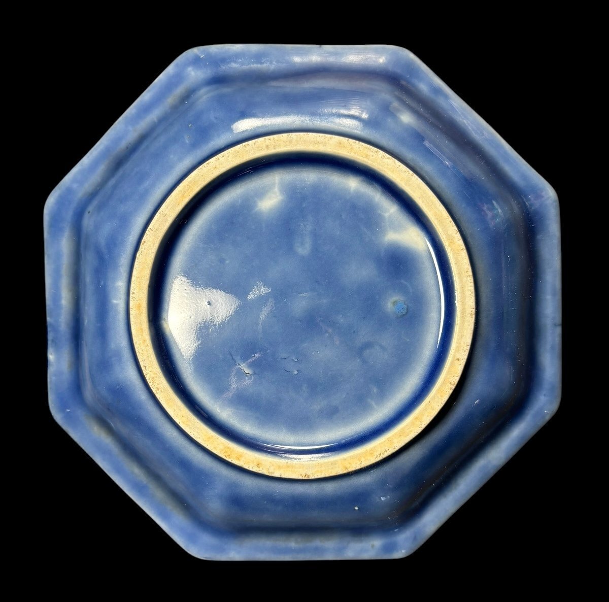 FU10 2客セット 古伊万里 瑠璃釉 金彩 松鳥壺絵 八角皿 平皿 FU10 2客セット 古伊万里 瑠璃釉 金彩 松鳥壺絵 八角皿 平皿