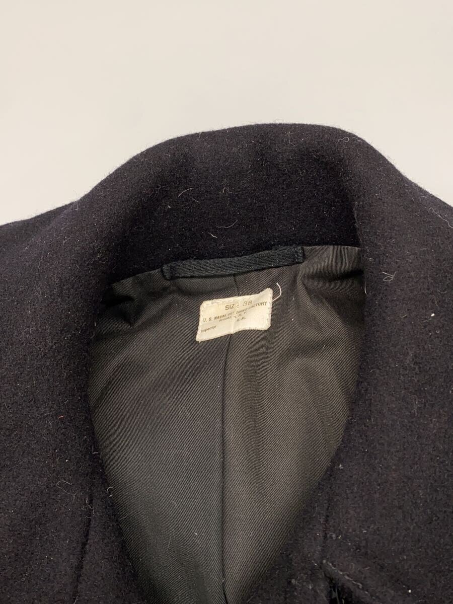 REAL McCoyS*NAVAL CLOTHING FACTORY/ pea coat /38/ wool /BLK//