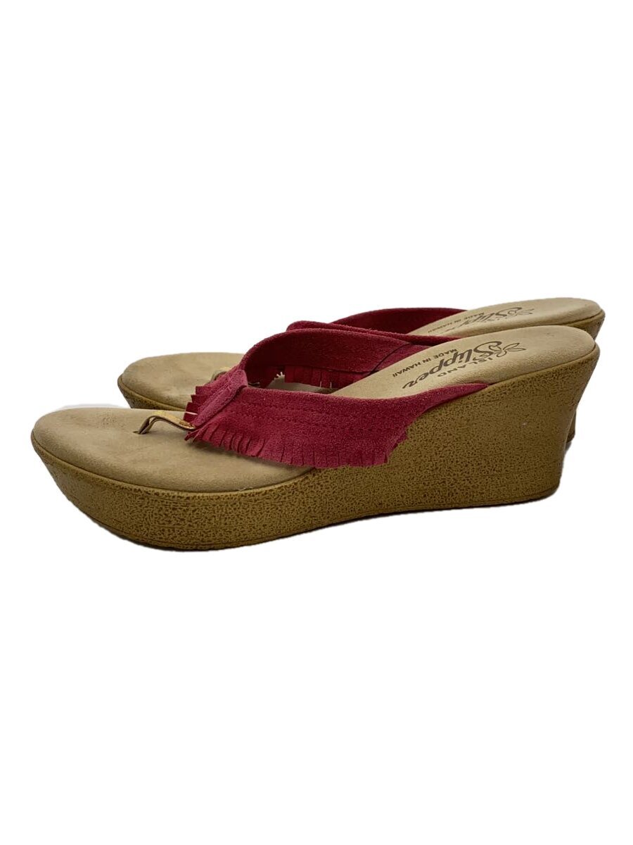 ISLAND Slipper◆サンダル/US8/PNK/スウェード