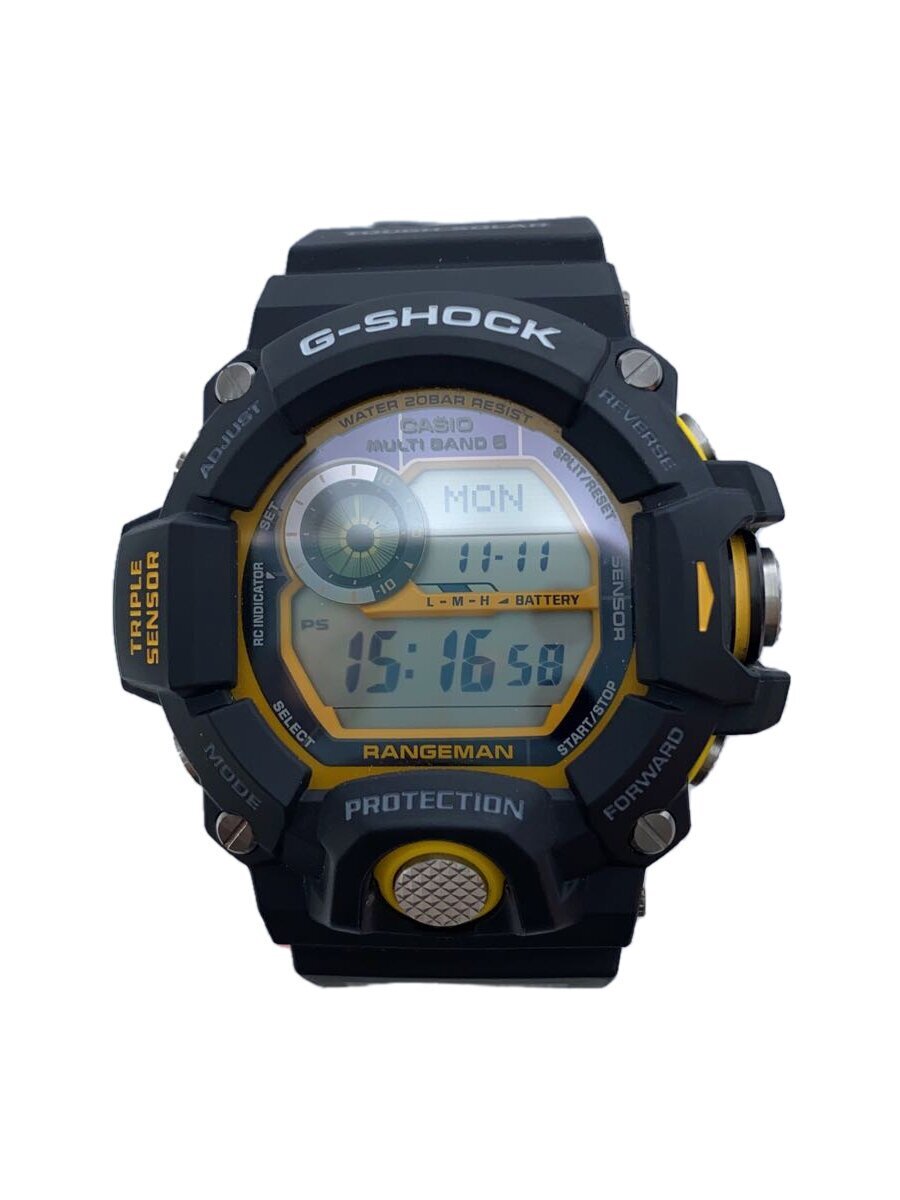 CASIO◆ソーラー腕時計_G-SHOCK/デジタル/ラバー/BLK/BLK