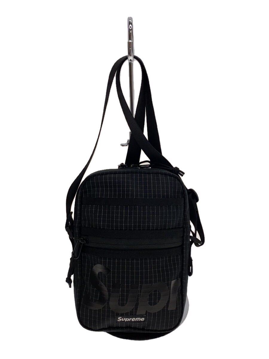 Supreme◇ショルダーバッグ/ナイロン/BLK/チェック Supreme◇ショルダーバッグ/ナイロン/BLK/チェック