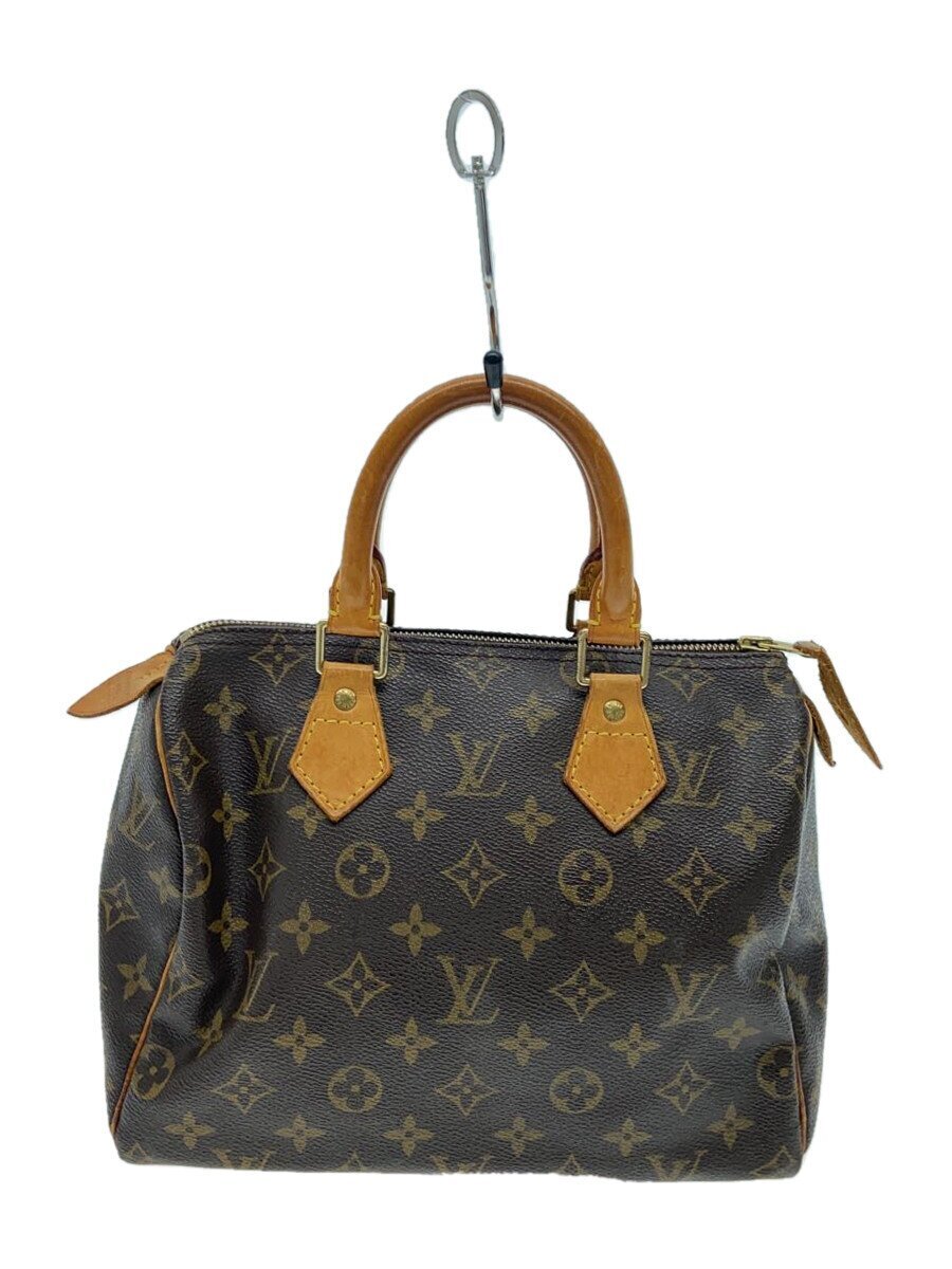 大人気LOUIS VUITTON☆スピーディ 25☆関税なし☆国内直営店買付 LOUIS VUITTON◇スピーディ25_モノグラムキャンバス/PVC/BRW