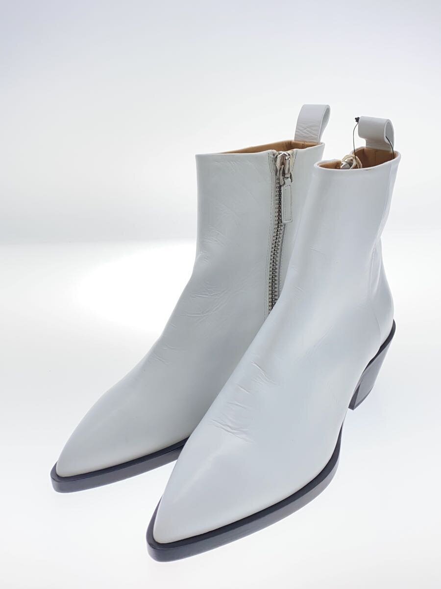 JIL SANDER◇サイドジップブーツ/36/WHT/レザー// ショートブーツ JIL SANDER◇サイドジップブーツ/36/WHT/レザー// ショートブーツ