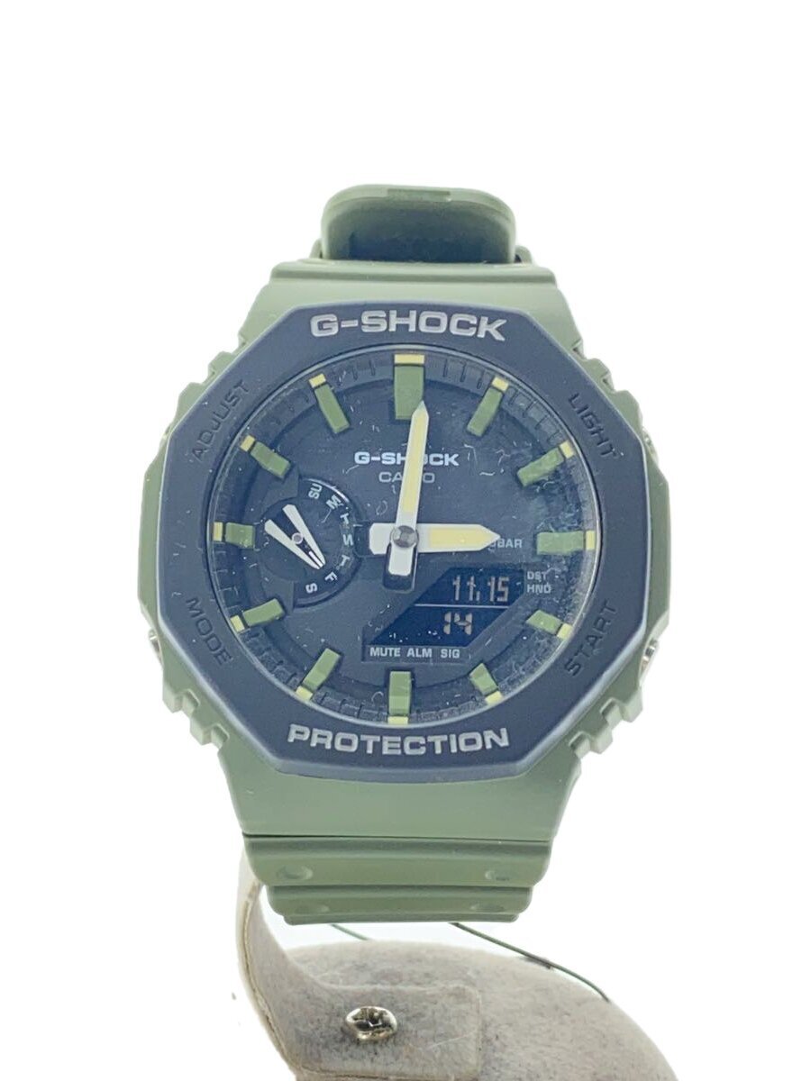 CASIO◆クォーツ腕時計_G-SHOCK/デジアナ/ラバー/BLK/KHK
