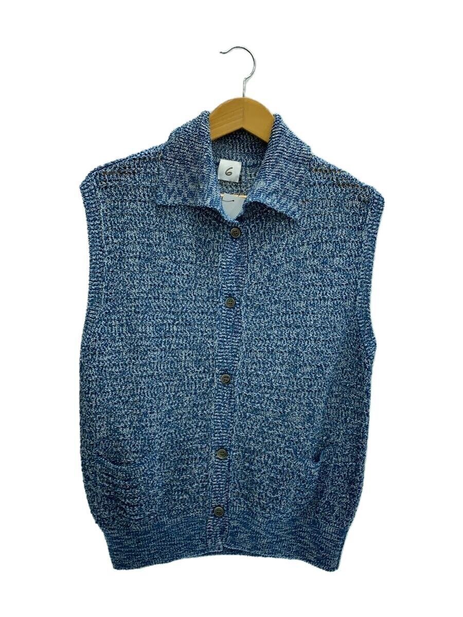 6(ROKU) BEAUTY & YOUTH UNITED ARROWS◆ニットベスト(薄手)/-/ポリエステル/BLU/8618-299-0119//