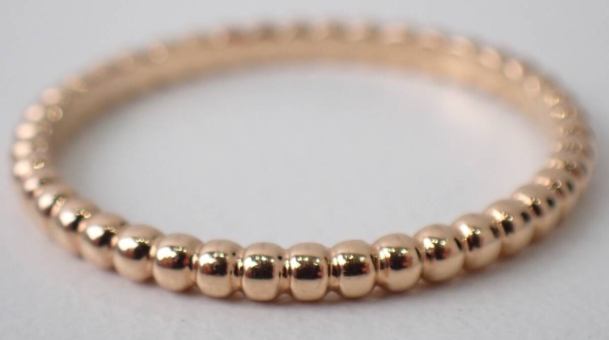 美品 VanCleef&Arpels(ヴァンクリーフ&アーペル) ペルレリング K18PG 18金 ピンクゴールド 2.5g 22號 メンズ 指輪