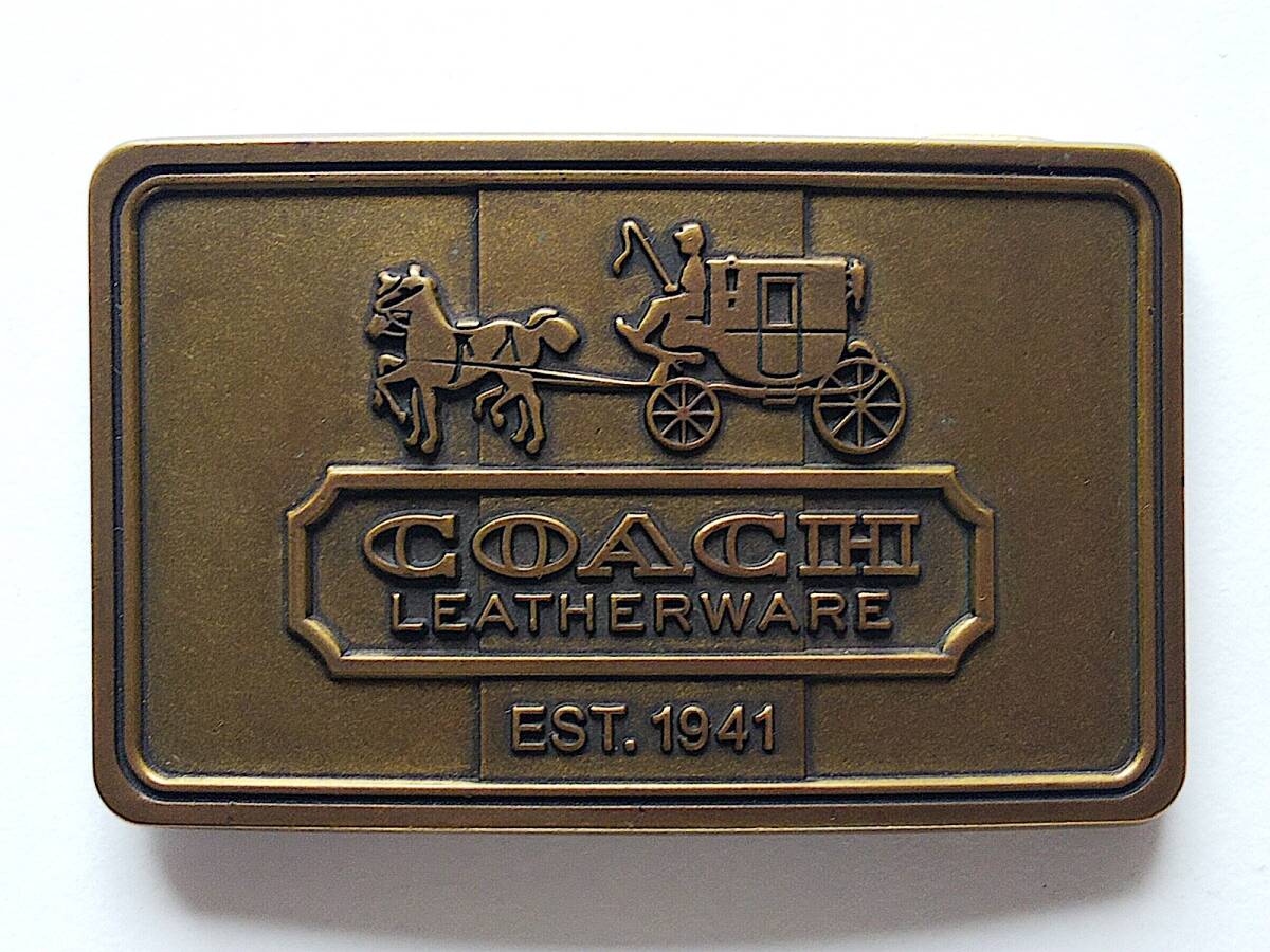 即決 COACH コーチ 馬車 ロゴ レリーフ 立体 バックル ベルトバックル ベルト用金具 金属素材 レディース メンズ