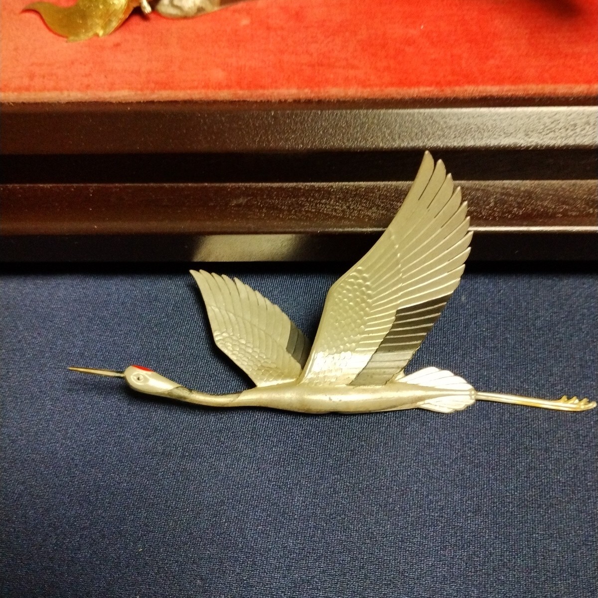 純銀 武比古作 銀細工 鶴 TAKEHIKO 亀 置物 シルバー オブジェ