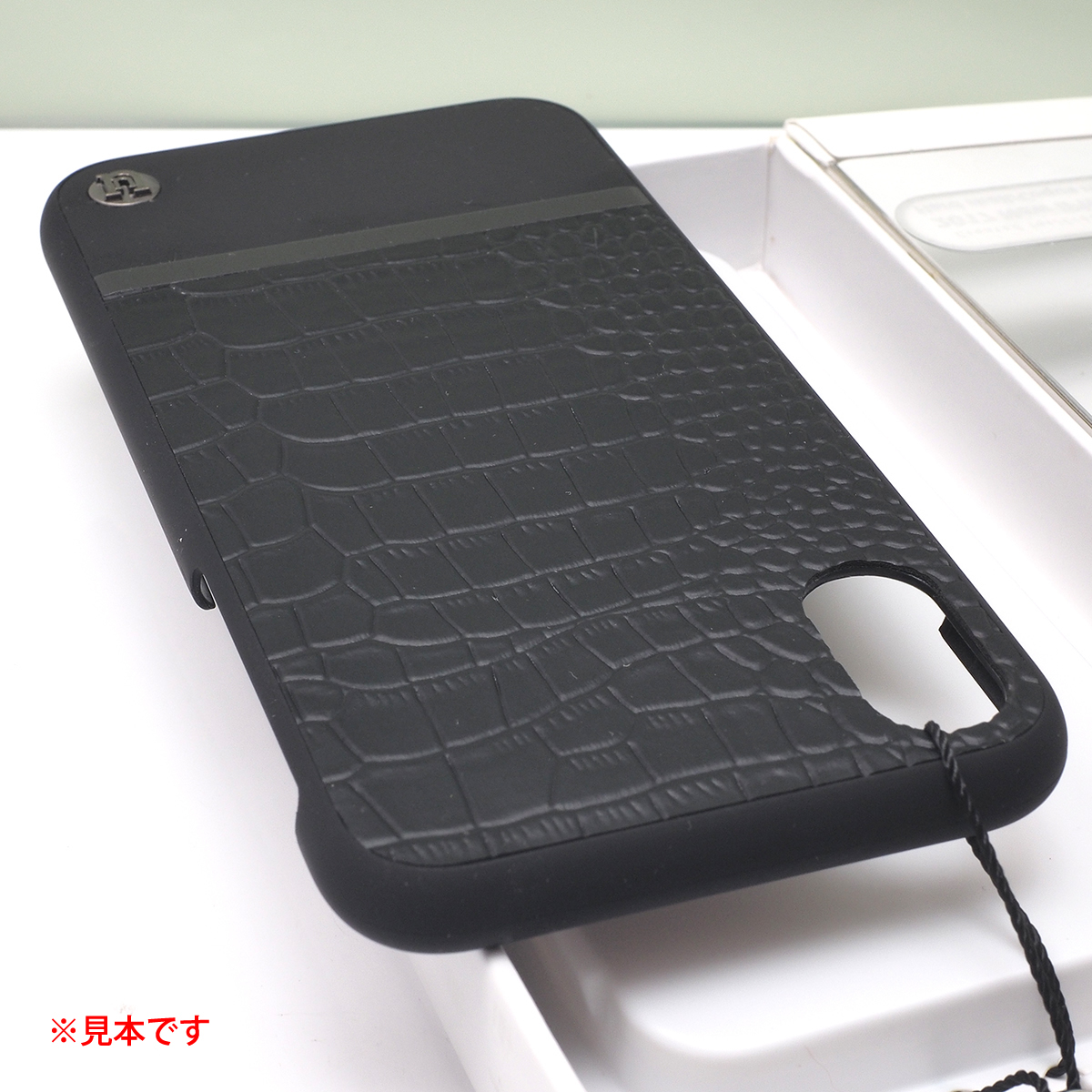 Apple iPhone XS, iPhone X 用 AEGIS UUNIQUE LONDON ハードシェル ケース 50：50 MAXI CROC HARD SHELL ブラック 黒 未使用 iPhoneXS_画像3