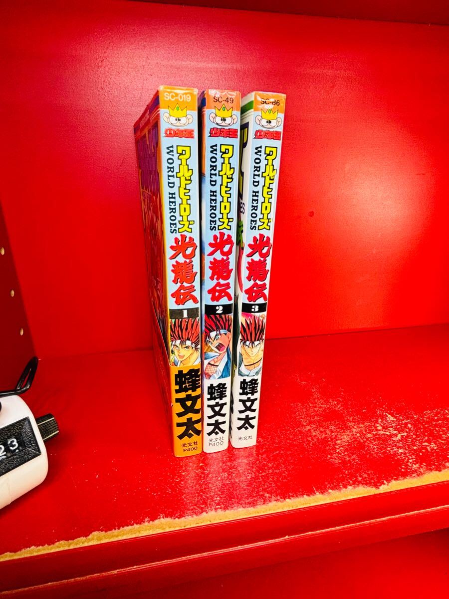 ワールドヒーローズ 光龍伝 蜂文太　全初版　全3巻セット