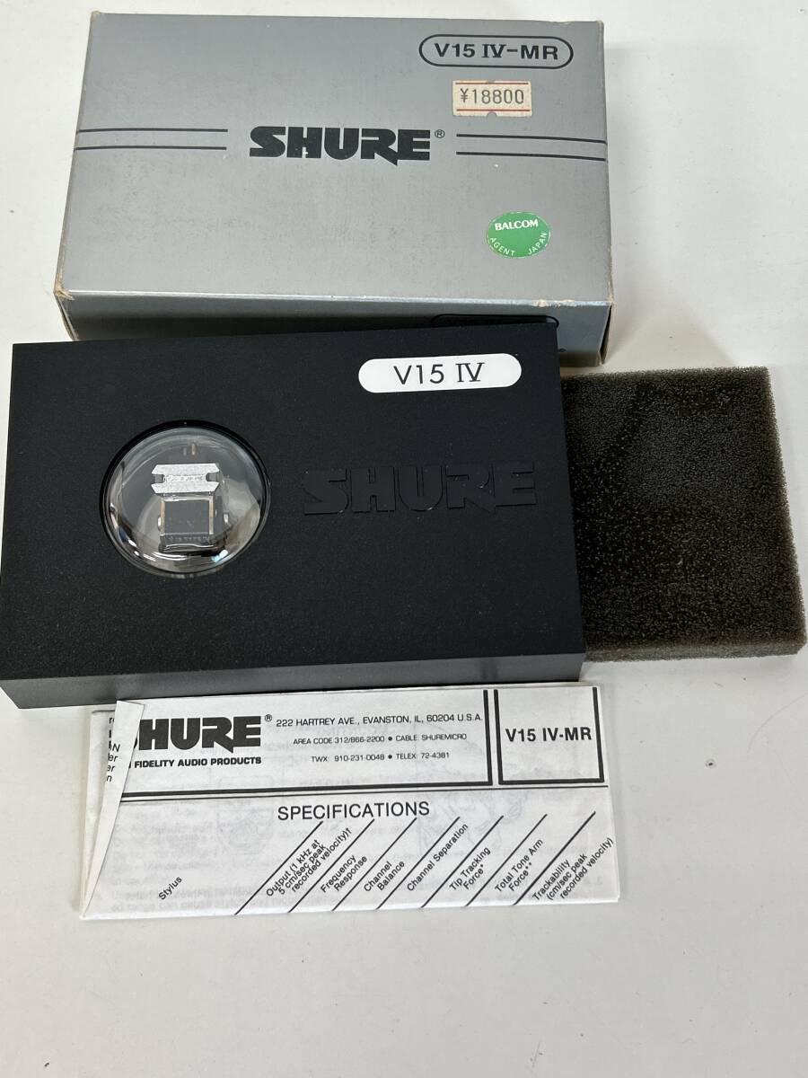 S52◆SHURE シュア◆カートリッジ V15 TYPEⅣ MR ターンテーブル レコードプレーヤー パーツ 未使用 保管品