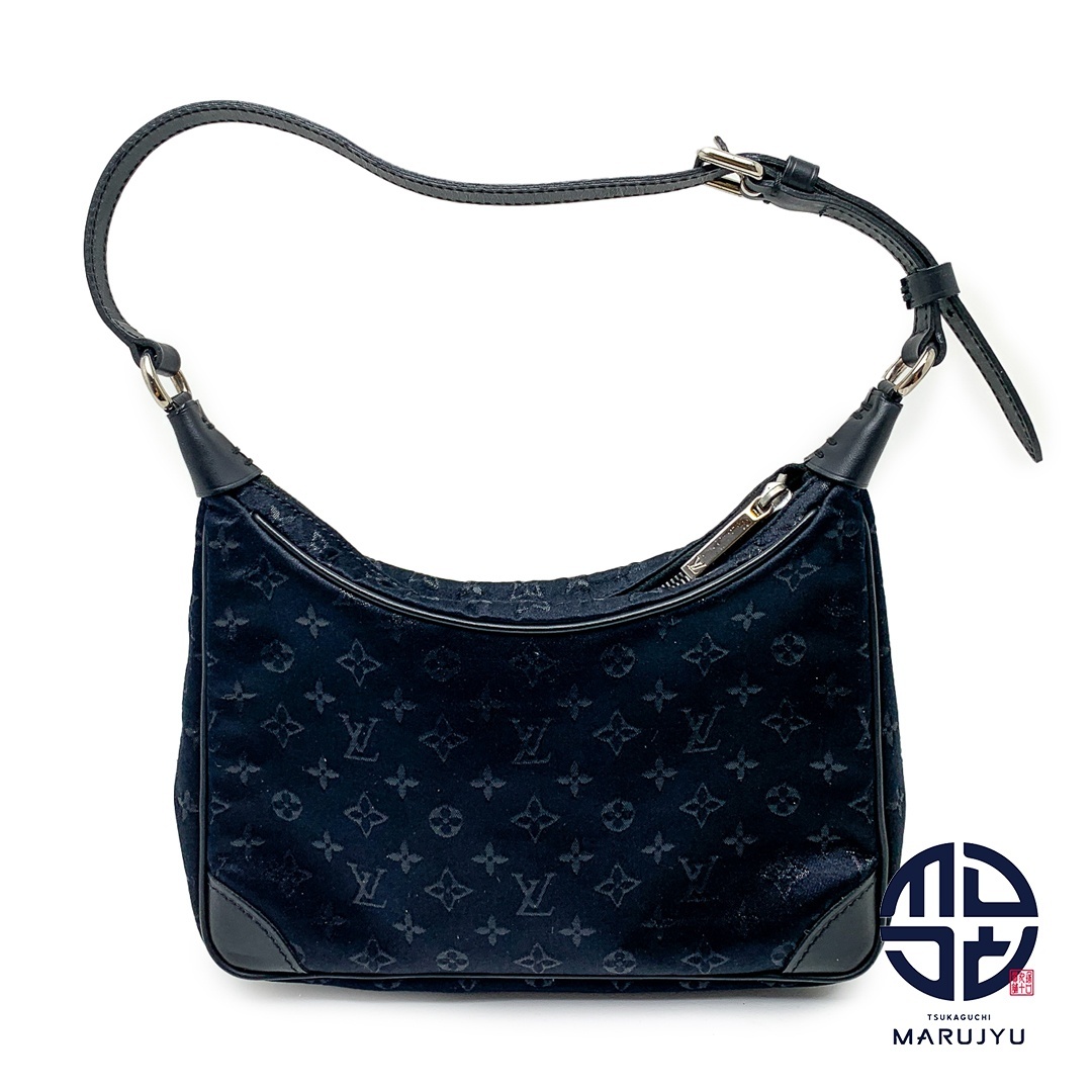 LOUIS VUITTON ルイヴィトン モノグラムサテン 黒 ブラック リトルブローニュ M92142 ハンドバッグ バック 鞄 カバン_画像1