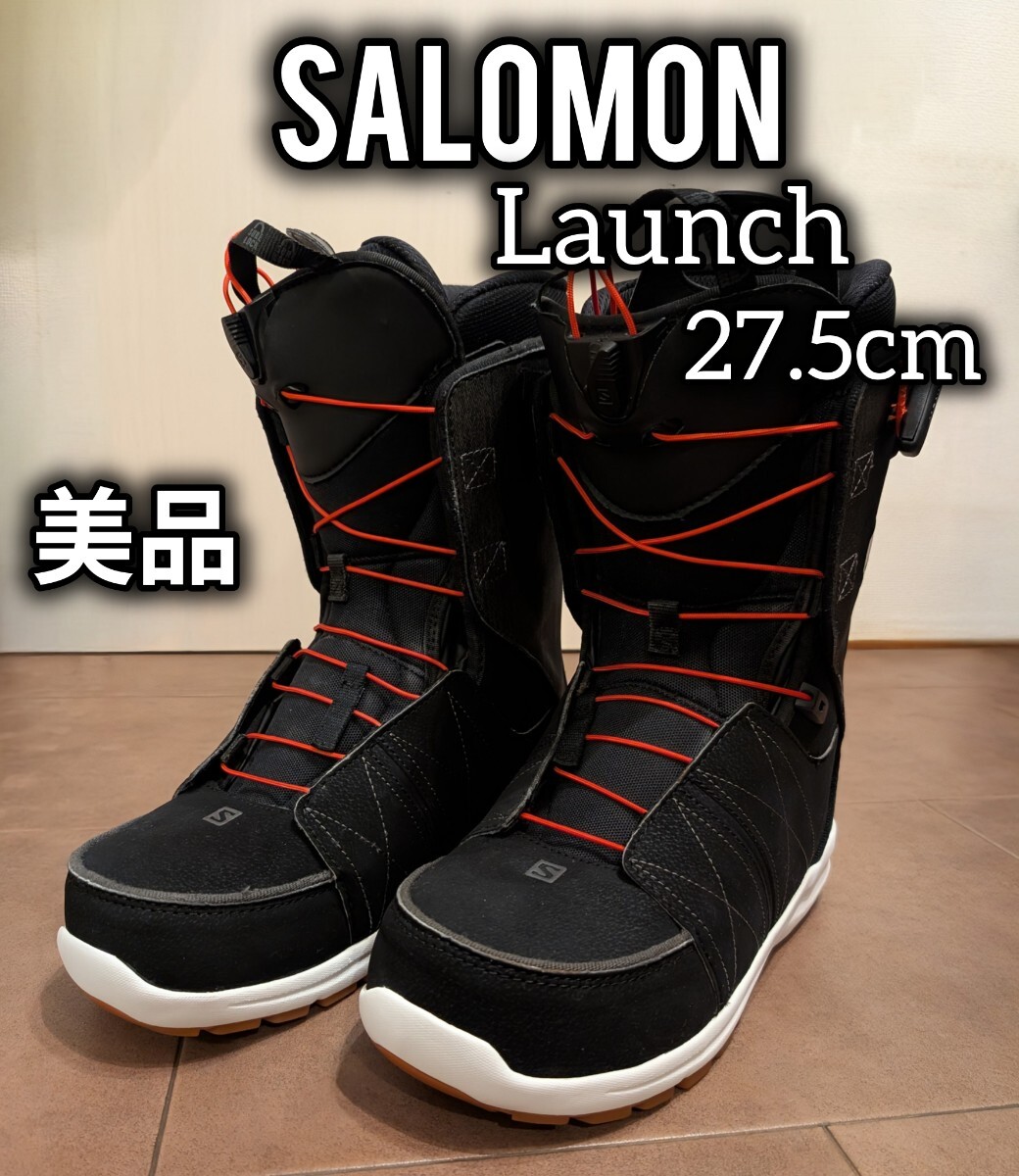 美品】SALOMON Launch 27 5cm メンズ ブラック サロモン ラウンチ 