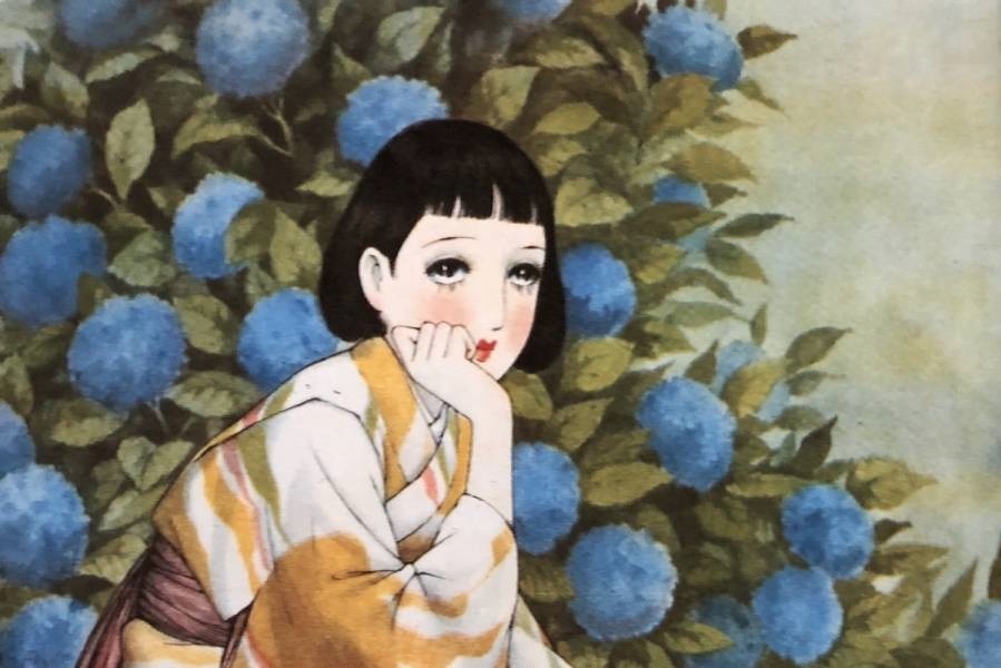 中原 淳一、あじさい、希少な額装用画集より、新品額装付、状態良好 Yahoo!オークション - 中原淳一 【あじさい】 人気作品 希少画集
