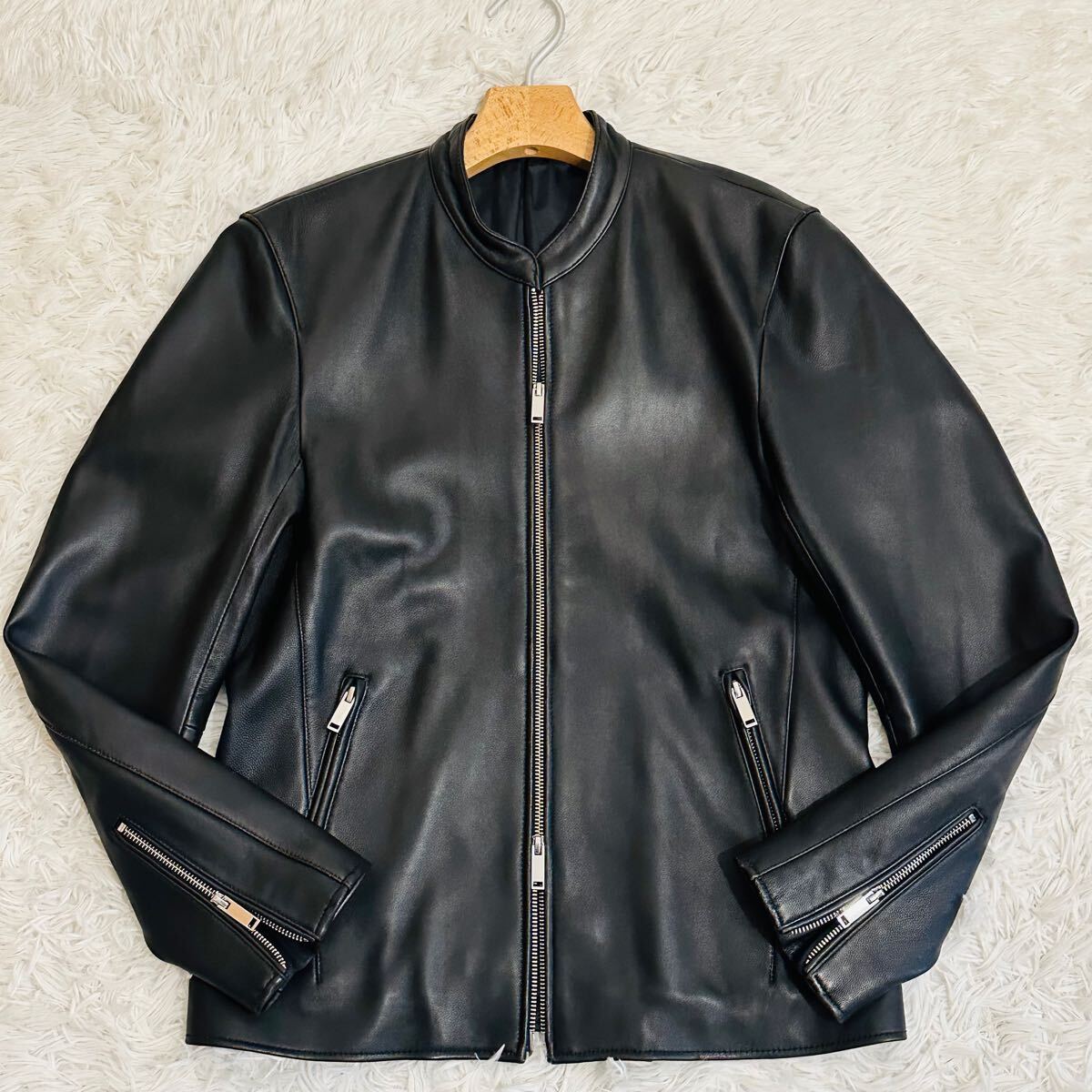 80s 90s レザージャケット ライダース ラム ヨーロッパ 黒 革 E624 80s 90s レザージャケット ライダース ラム ヨーロッパ 黒 革