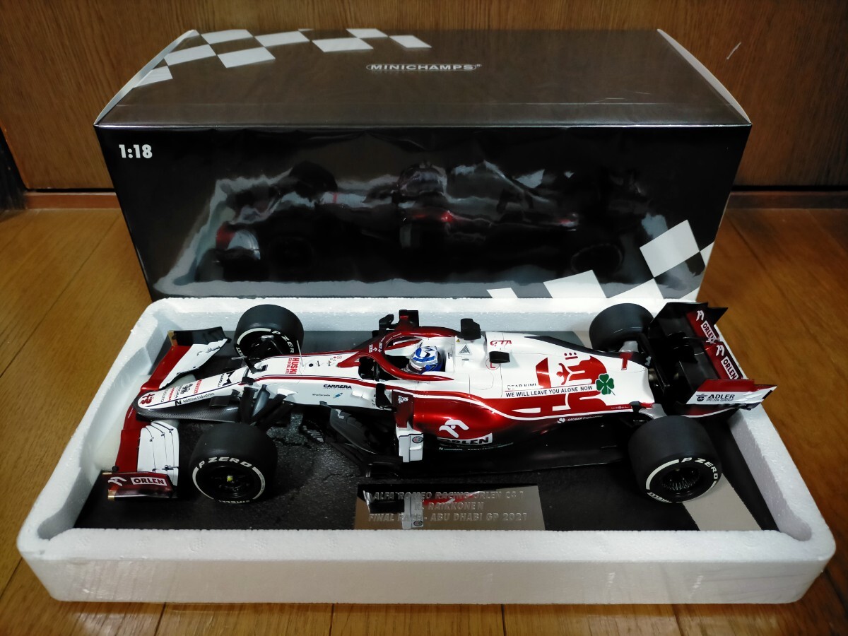 PMA 1/18 アルファロメオ ザウバー フェラーリ F1 C41 K.ライコネン No.7 2021 アブダビGP 引退ラストレース 限定980台