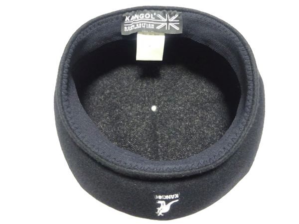 ★カンゴール KANGOL★WOOL JAX BERET ウールベレー帽 Mサイズ/ブラック黒ハンチングキャスケットウールハット帽子メンズ