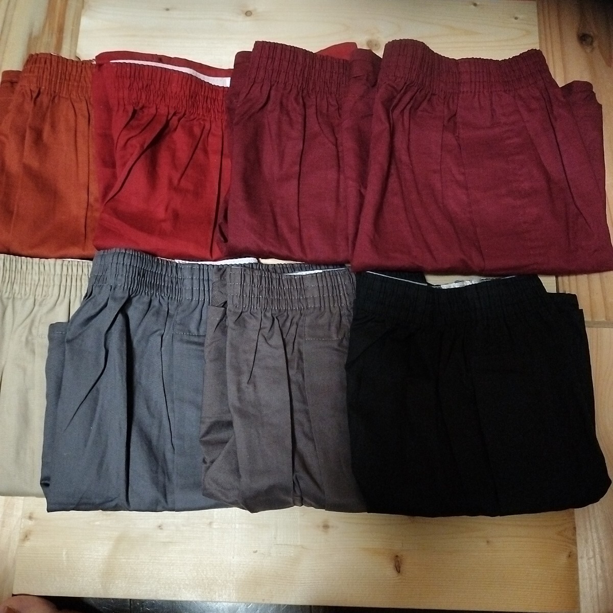  unused nisenL size cotton 100% plain trunks 8 pieces set black dark red color gray red beige tea color Nissen men's gentleman 7 color 