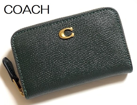 特価 人気 COACH コーチ クロスグレイン レザー ジップ カード 特価 人気 COACH コーチ クロスグレイン レザー ジップ カード