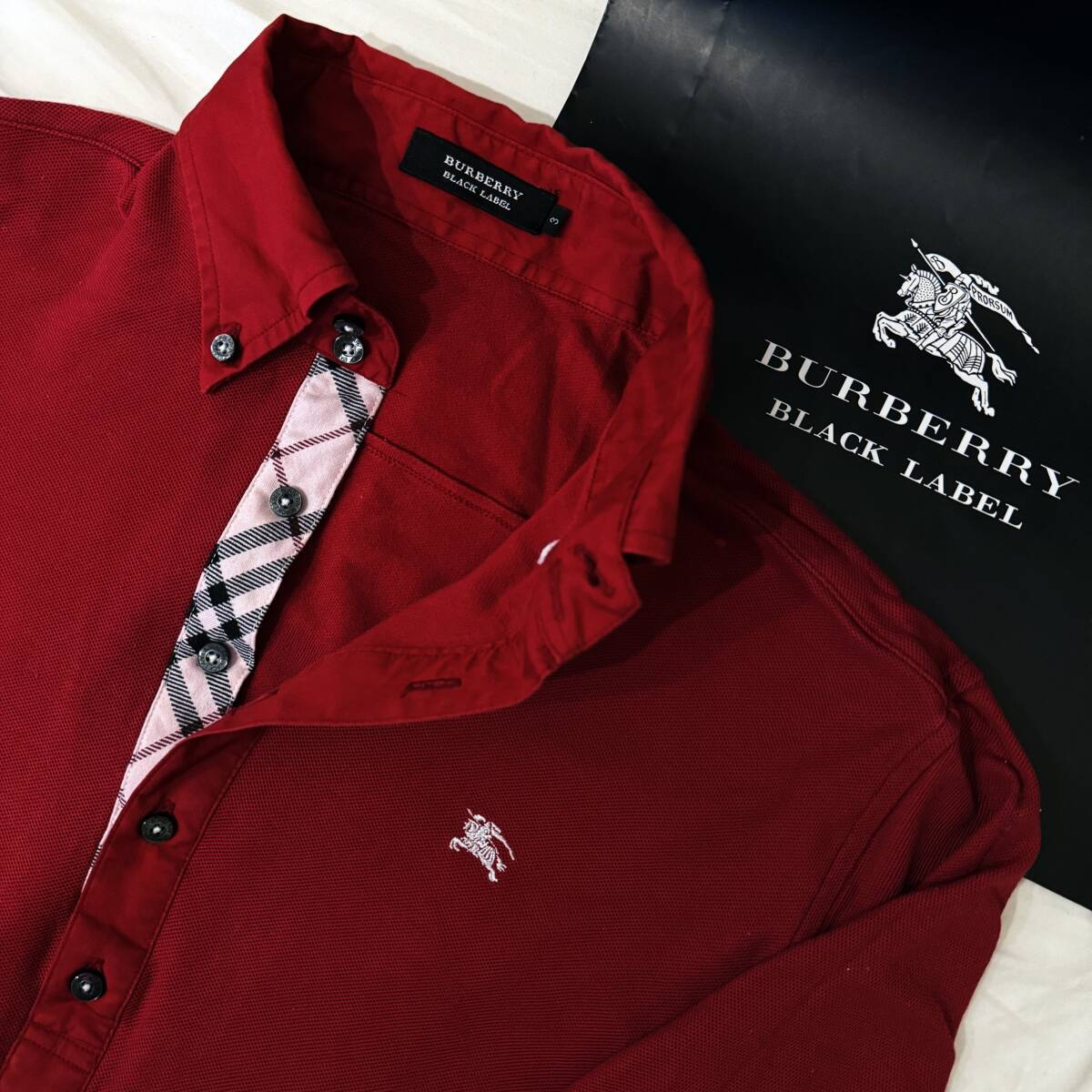 美品 名作 BURBERRY BLACK LABEL バーバリーブラックレーベル