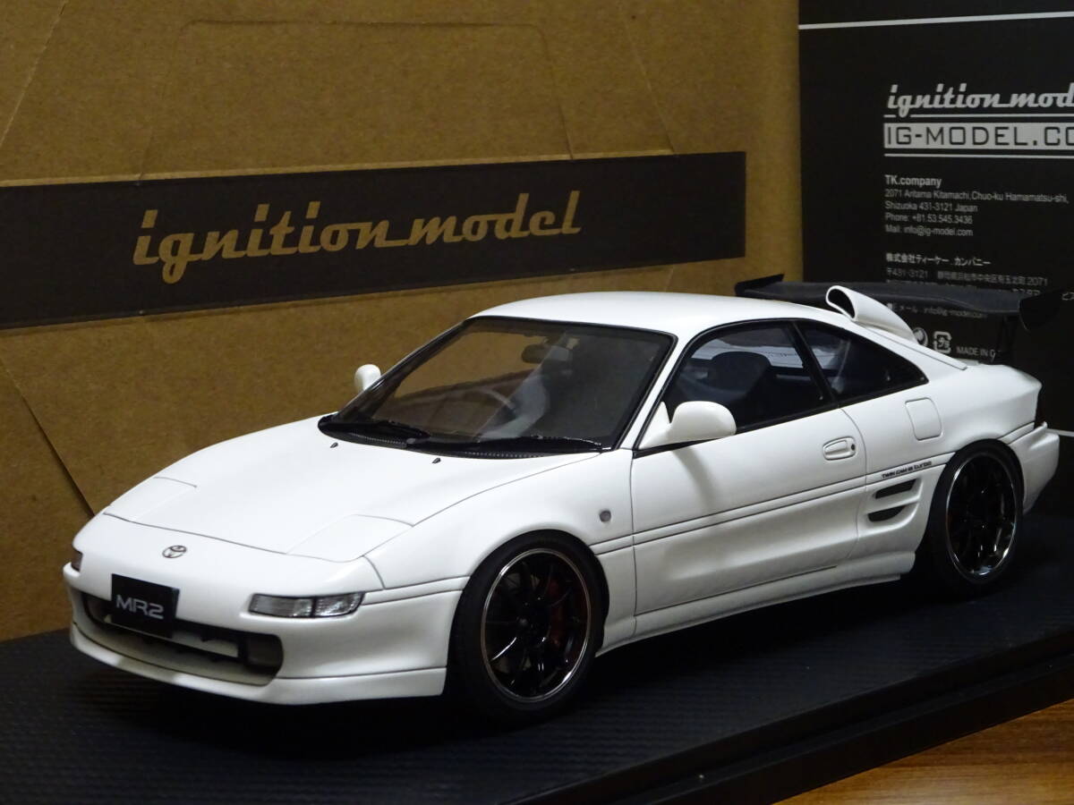 ☆IG3336☆1/18 Toyota MR2 (SW20) White☆CE28Nタイプ 17inch(ポリッシュ＆ブラック)にローダウン仕様☆イグニッション☆ignition☆