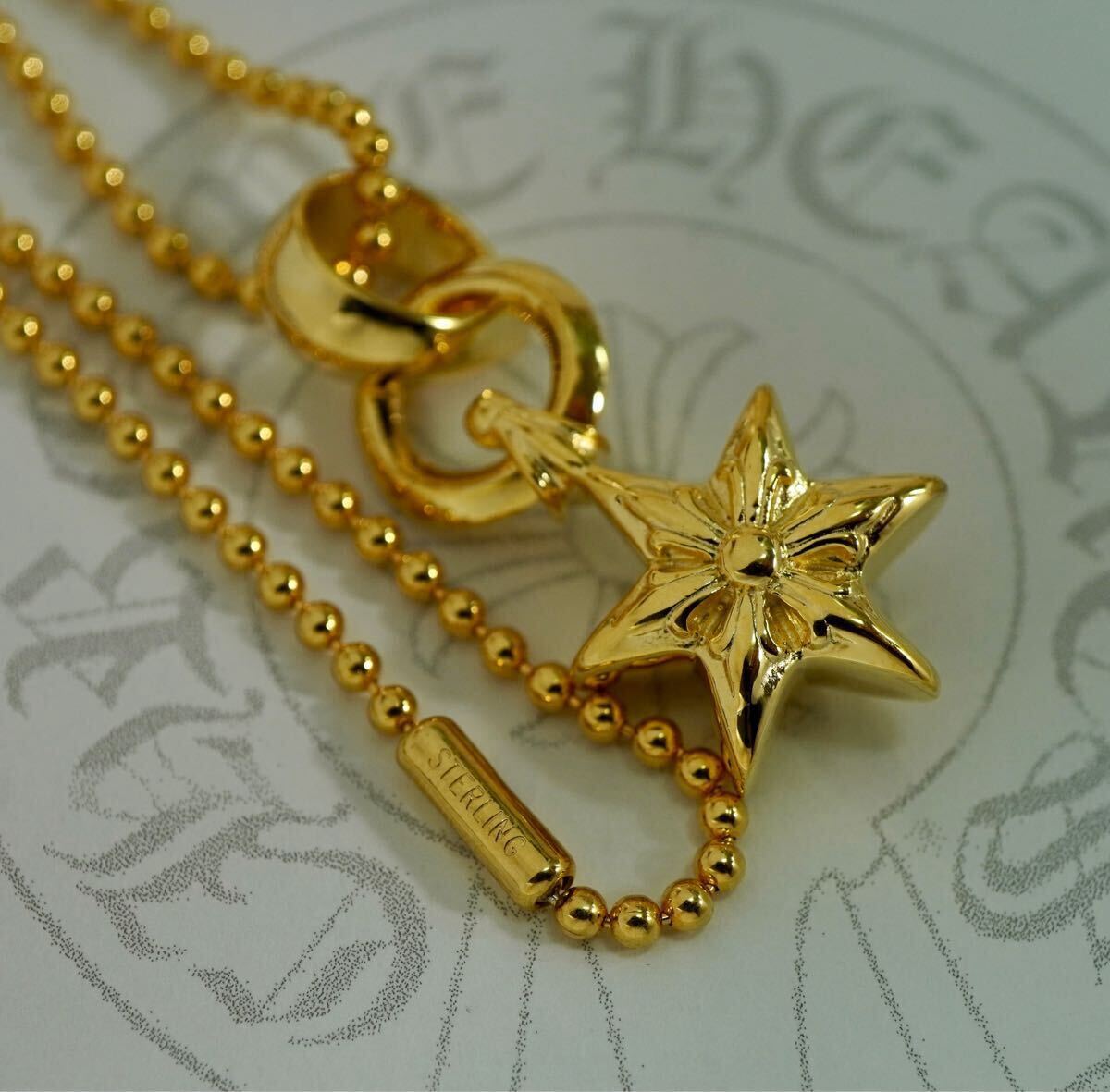 クロムハーツ☆CHスターペンダント スモール/ベイル付き/22K クロムハーツ☆CHスターペンダント スモール/ベイル付き/22K