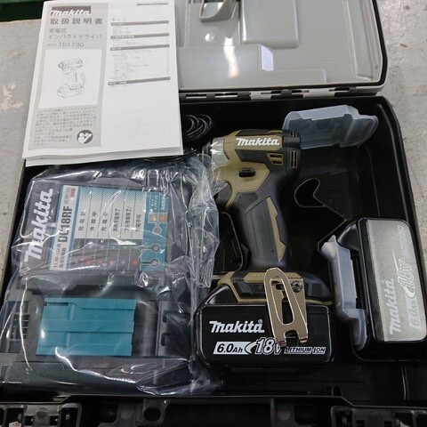 【未使用品】MAKITA　マキタ　TD173DRGXO　オリーブ　18V充電式インパクトドライバー　フルセット