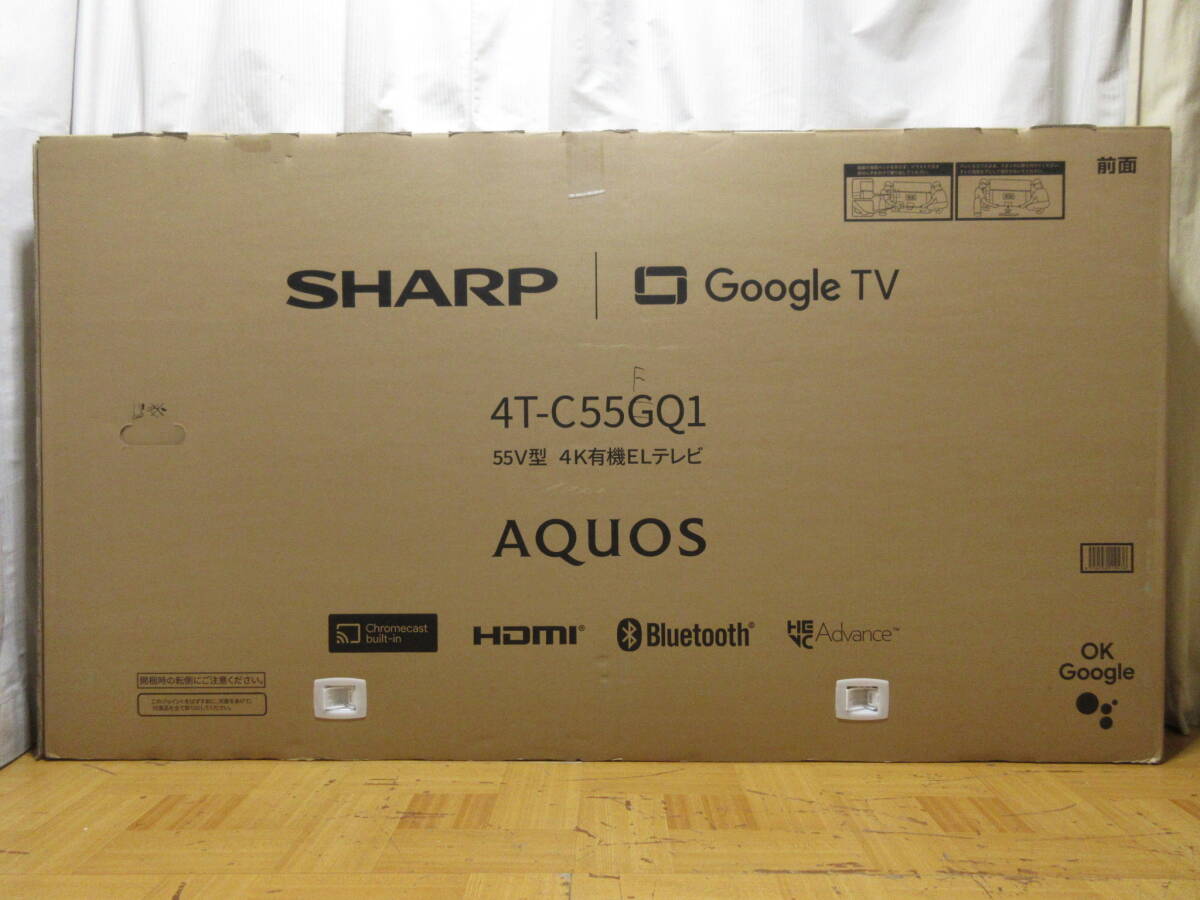  sharp AQUOS OLED 4T-C55FQ1 [55 -inch ] exhibition goods 1 year guarantee ( prompt decision .5 year guarantee ) Akira .... image . wrap up solid sound . feature. 4K have machine EL tv NA