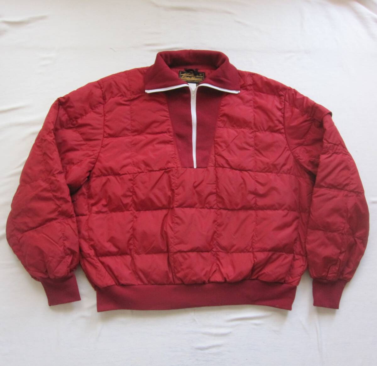 ☆80s エディーバウアー プルオーバー ダウンジャケット (XL) 黒タグ / ビンテージ カラコラム 60s 70s 日の出タグ vintage