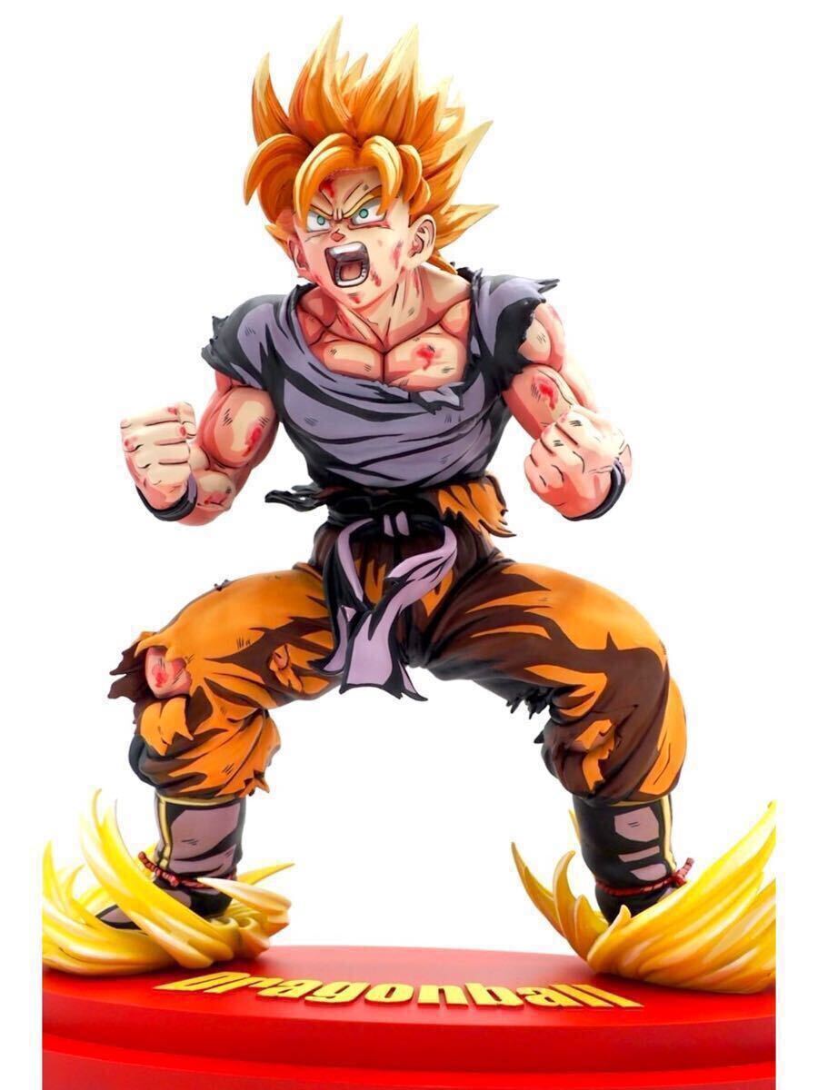 ドラゴンボール 孫悟空 スーパーサイヤ人 フィギュア リペイント 2次元彩色 ドラゴンボール 超サイヤ人孫悟空 リペイントフィギュア 二次元