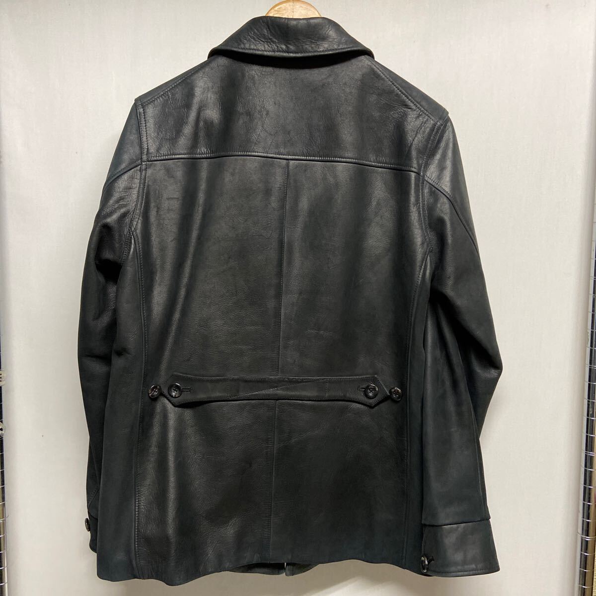 [STUSSY Stussy ] кожаный жакет XL размер чёрная кожа WALDES молния 2411oki h