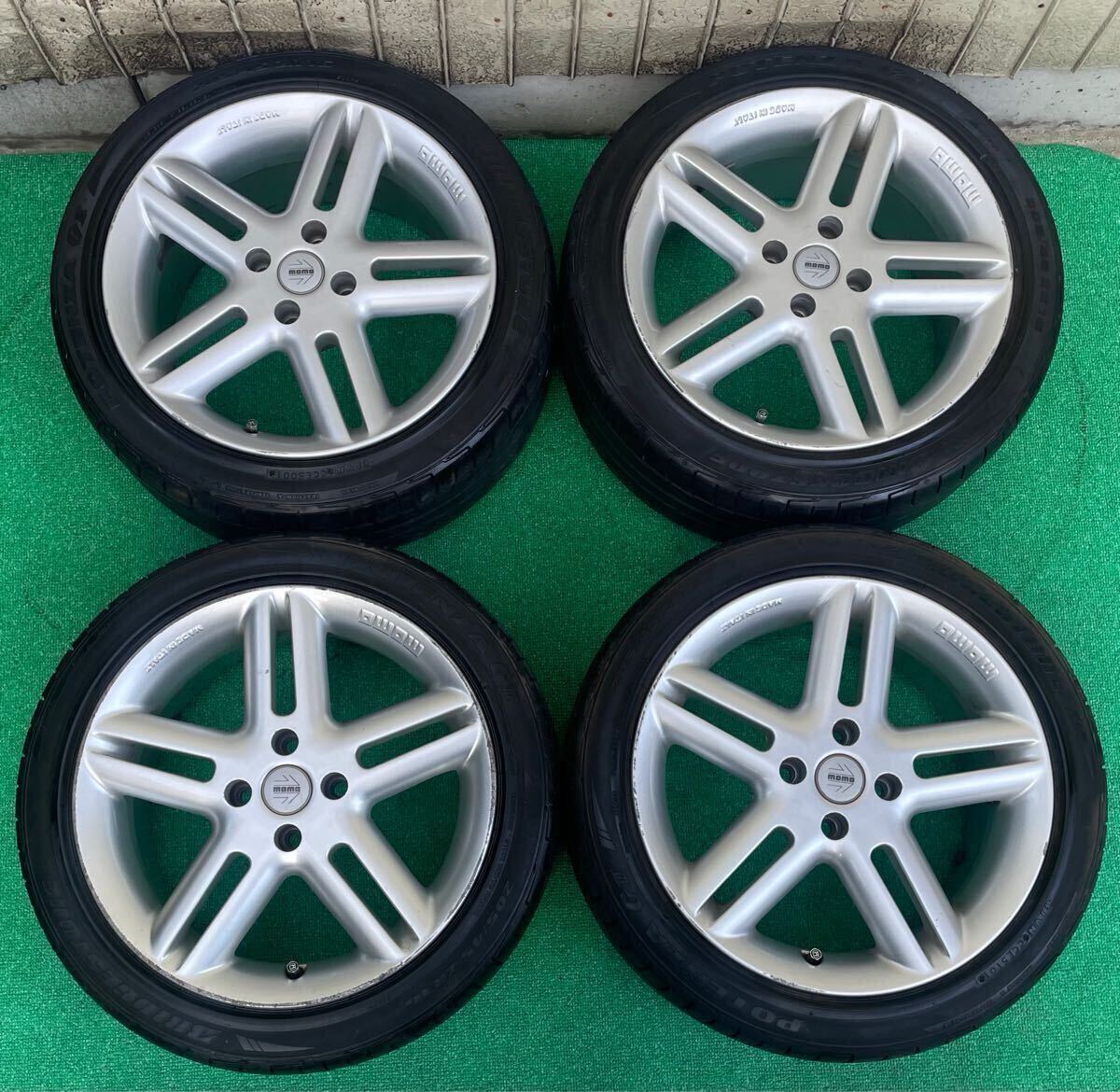 希少 激レア MOMOモモ ARROWアロー 16インチタイヤ・ホイール4本 7J+45 PCD100 バリ山 205/45R16 EG6 EK9 ロードスター シビック タイプR等