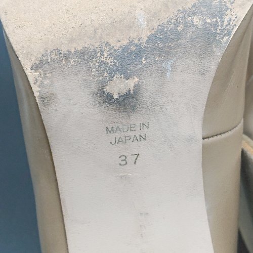 ◇ BEAUTY&YOUTH UNITED ARROWS スクエアトゥ チャンキーヒール パンプス サイズ37 ベージュ レディース E_画像7