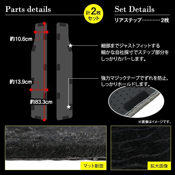 [ domestic production ] Honda Step WGN RP6 RP7 RP8 step mat rear cover floor mat car mat car make special design black pattern black 