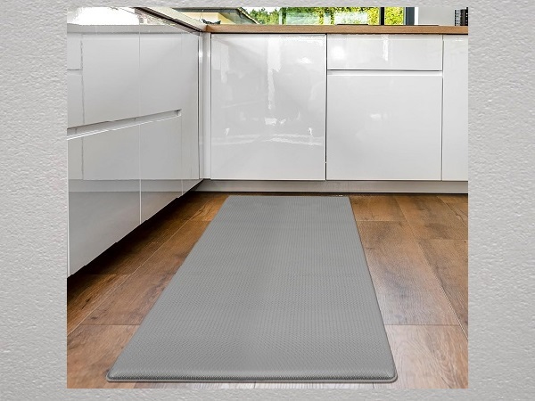 uxcell キッチンマット 178 cm x 46 cm ノンスリップ クッション グレー 新品 キッチンラグ フロアマット 床 洗濯室 家庭 向け 低反発設計