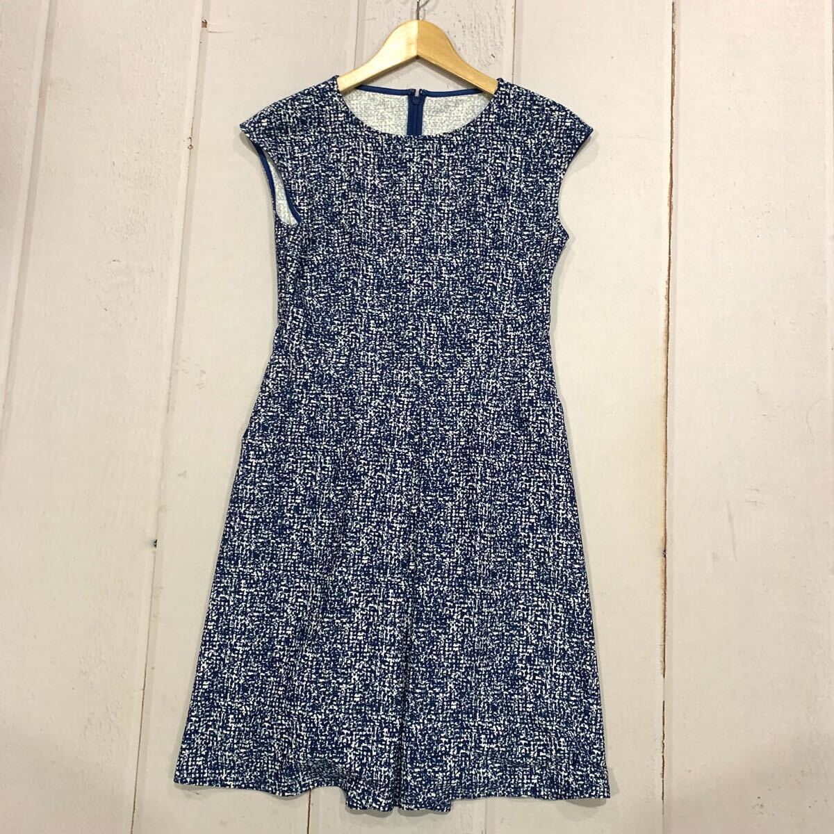 F ▼ 洗練されたデザイン!! '日本製' ANAYI アナイ ストレッチ素材 ノースリーブ チュニック ワンピース size:36 レディース トップス