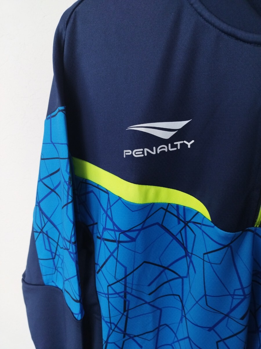 【新品特価!定価7920円が62%OFF!】penalty ペナルティー トレーニングハーフジップジャケット PO1556-88/シアン/4/サイズL