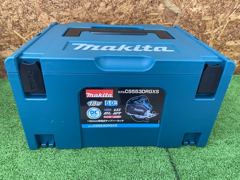△ D11-33 充電式チップソーカッター makita マキタ CS553DRGXS 18V 未使用長期保管品・展示品(※バッテリテスト充電済)