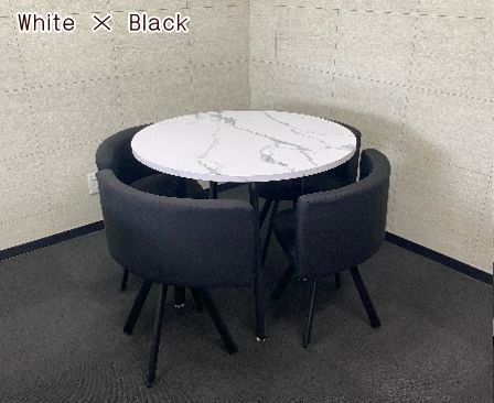 [ outlet ]⑤ круг стол стол комплект quotient . Space Cafe стул комплект Monotone мрамор style роскошный модный интерьер 