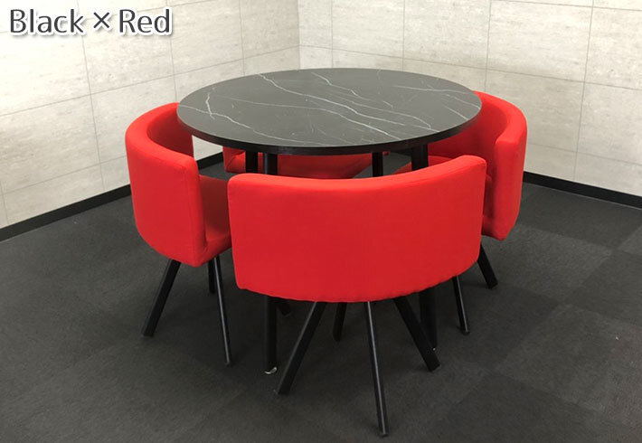 [ outlet ]⑤ круг стол стол комплект quotient . Space Cafe стул комплект Monotone мрамор style роскошный модный интерьер 