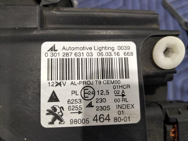 プジョー 308 ABA-T9HN02 左ヘッドランプASSY GTライン　右H EEGD