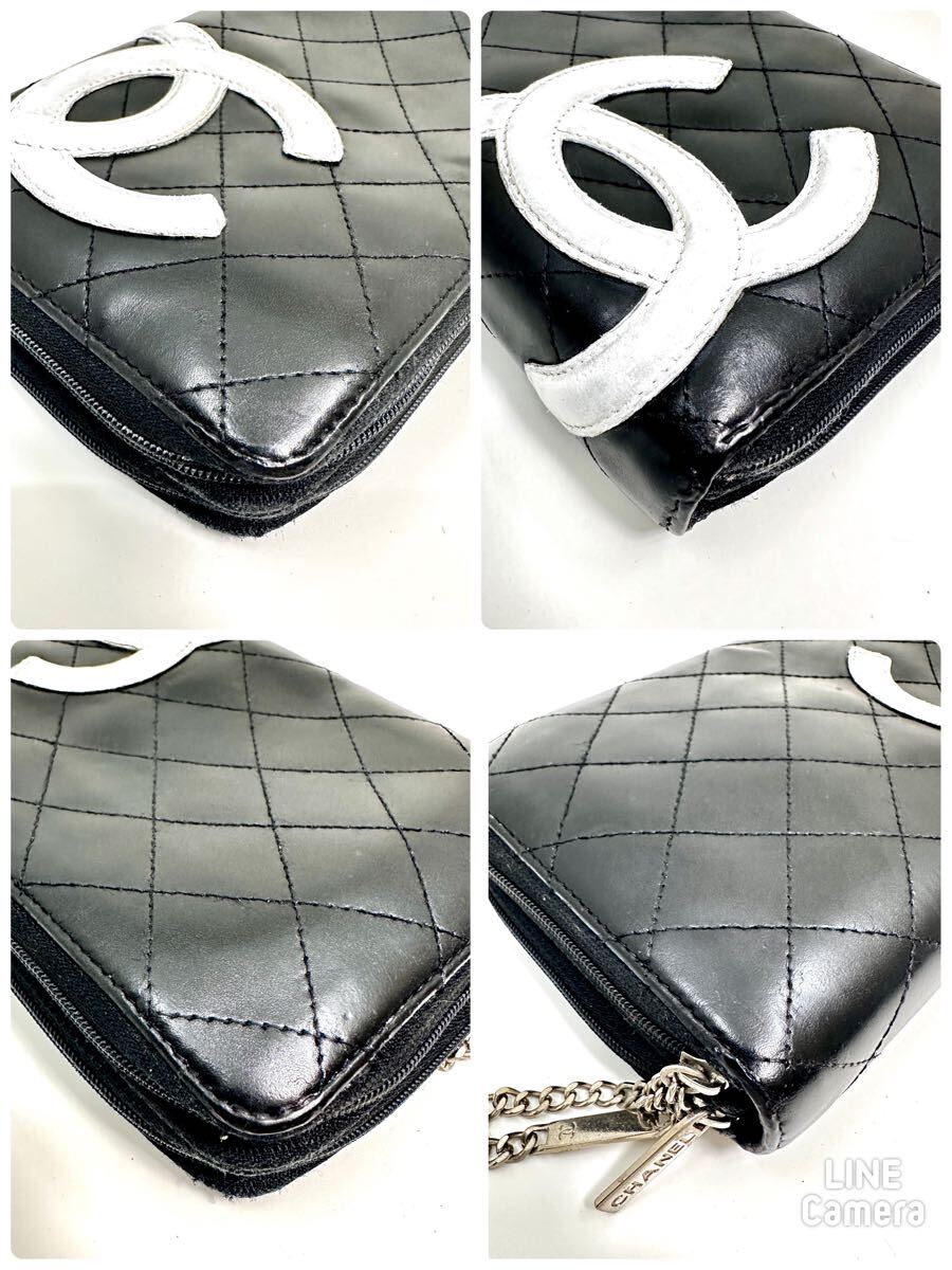 CHANEL シャネル カンボンライン ダブルジップ オーガナイザー CHANEL シャネル カンボンライン ダブルジップ オーガナイザー