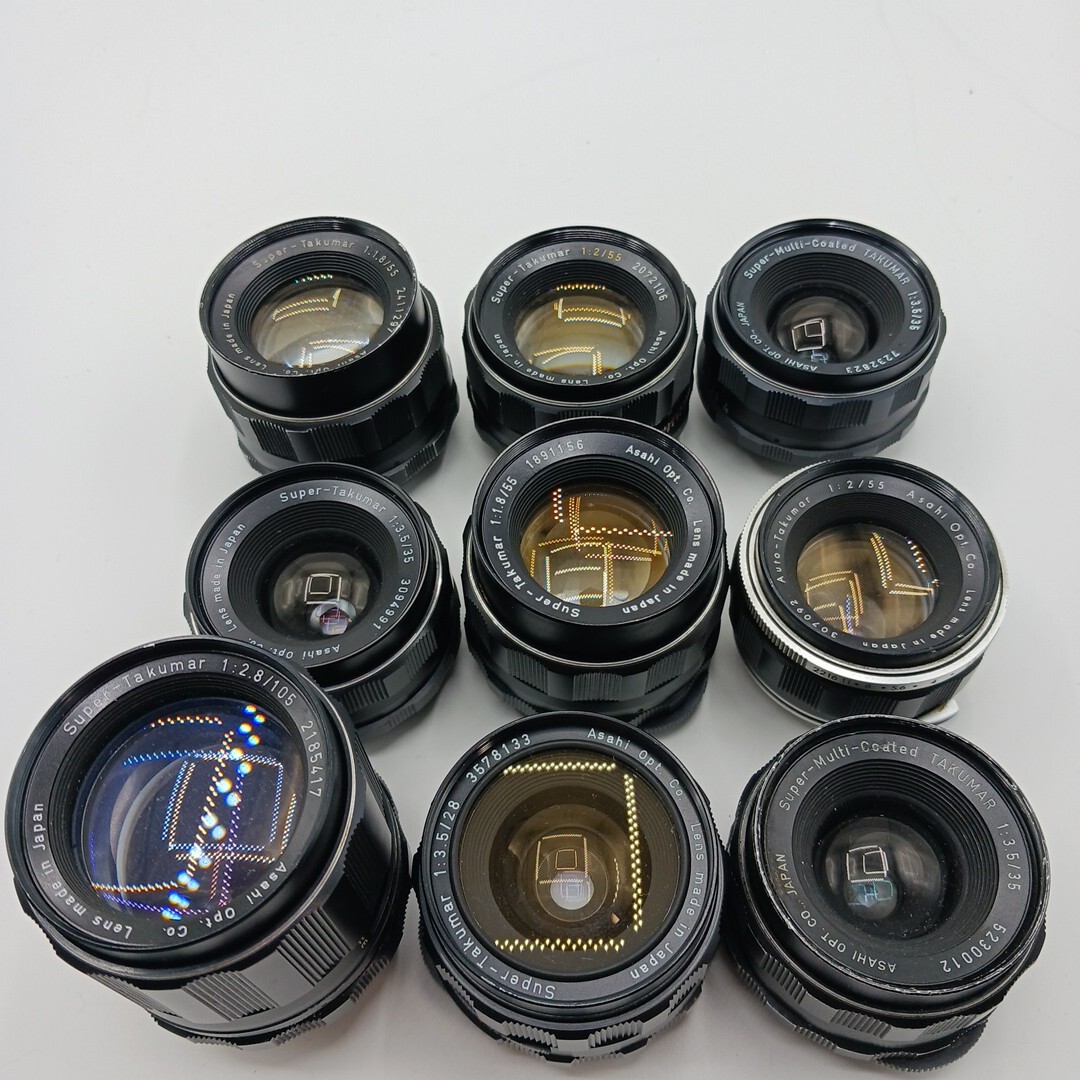【9個】ペンタックス PENTAX Takumar 55mm F1.8/ F1.3.5/35mm/105mm/M42 レンズ 動作未確認 まとめて ジャンク セット まとめ