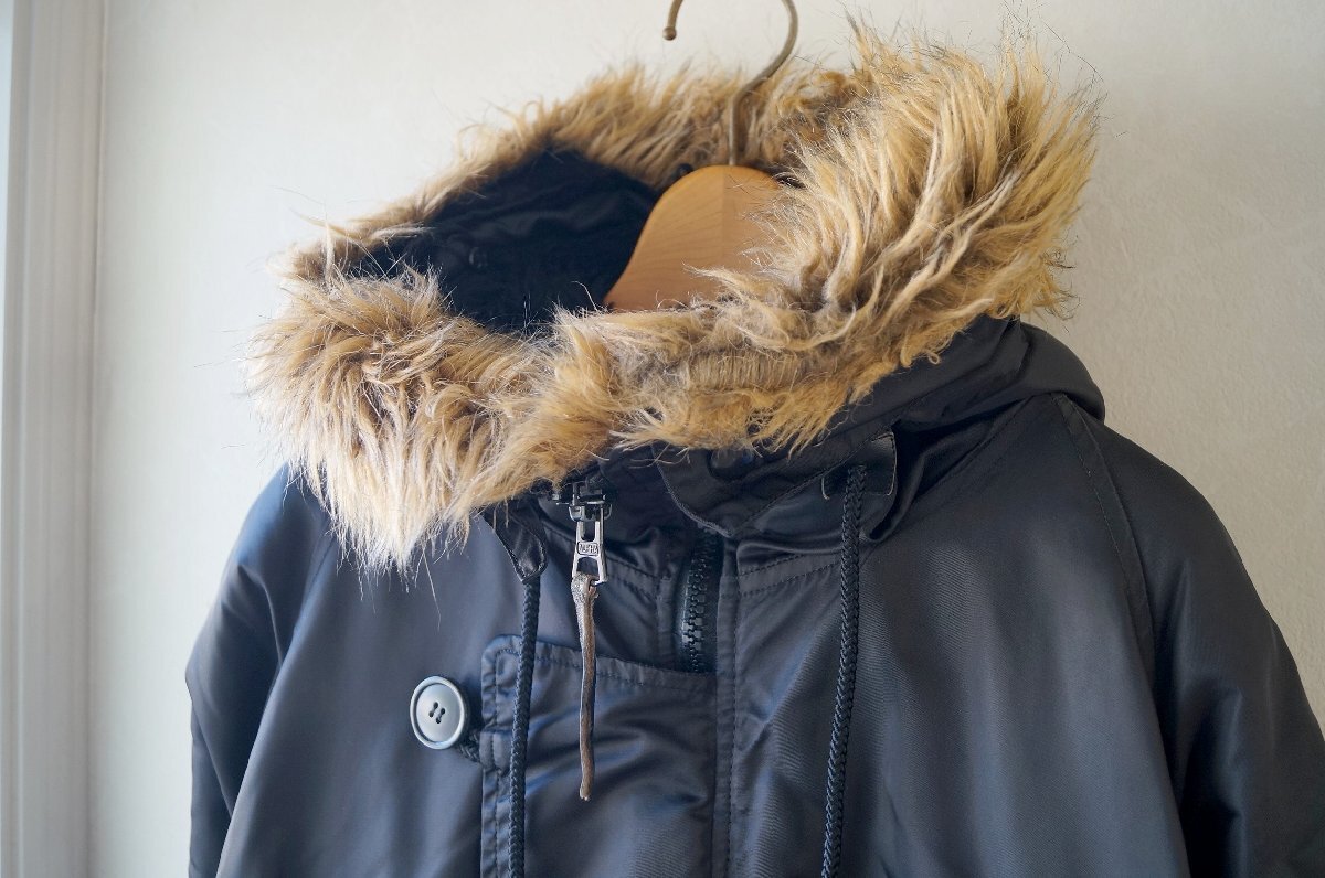 ◆ALPHA INDUSTRIES　アルファ インダストリーズ *ミリタリージャケット コート　黒 M*　古著のgplus広島 2411t2